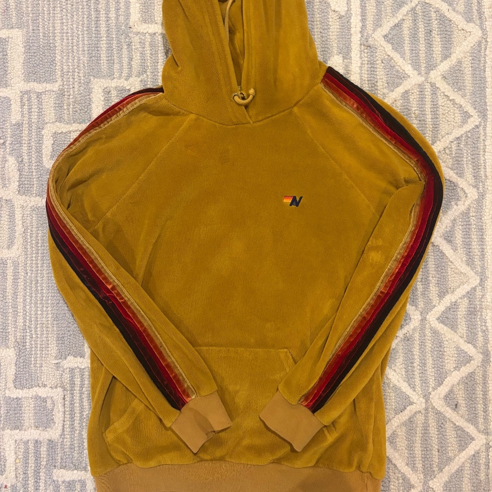 Aviator Nation yellow valor sweatshirt hoodie